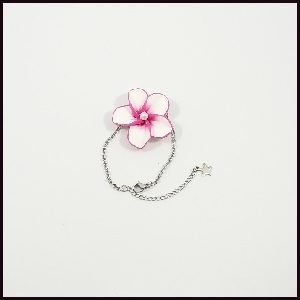 Bracelet Chaine Grosse Fleur Rose 133