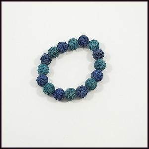 Bracelet Elastique Lave Bleu 167