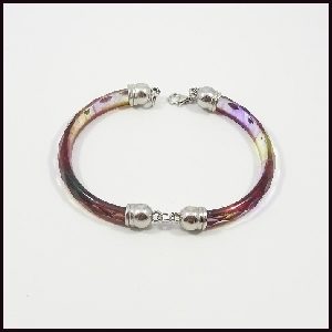 Bracelet Resine Double Violet Colorant B 009