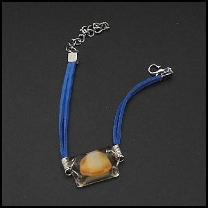 bracelet-cuir-souple-double-bleu-résine-coquillage-168
